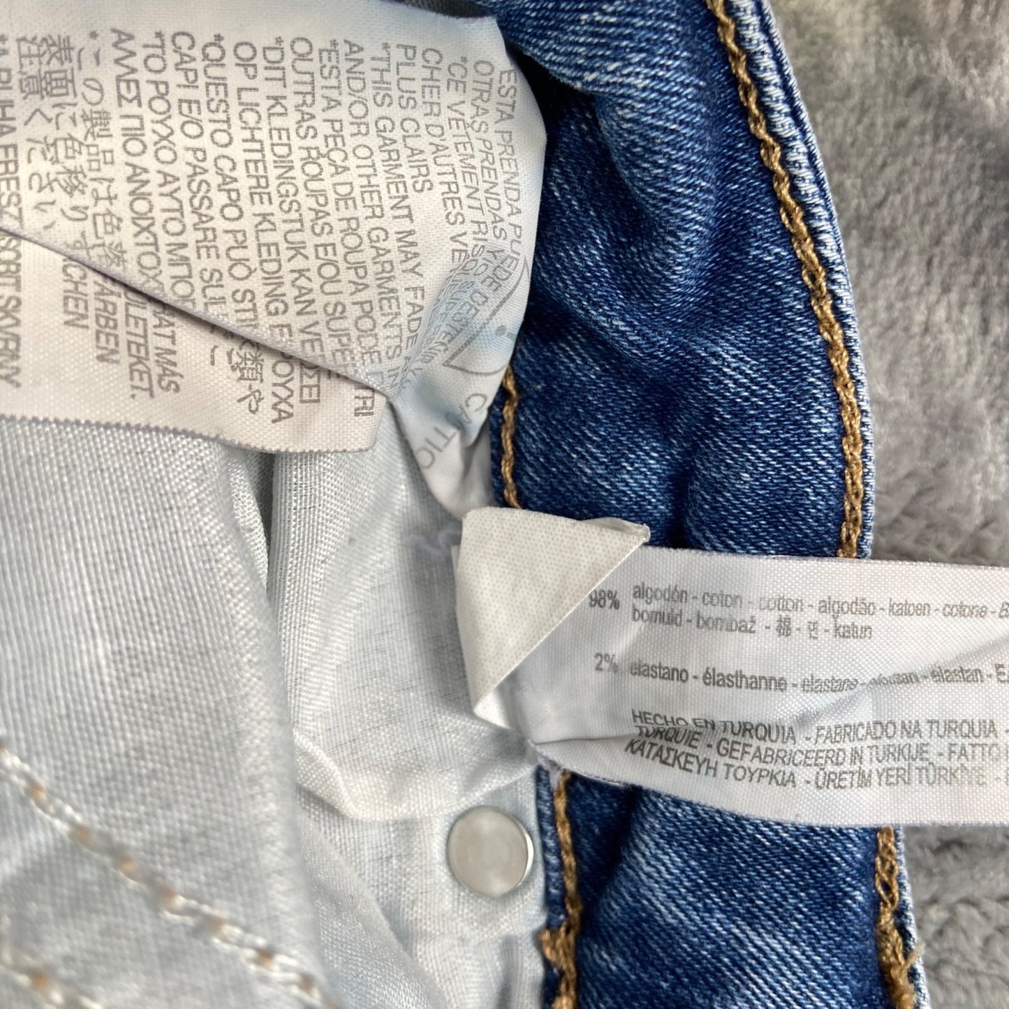 Zara Basic Z1975 Distressed Skinny Jeans Women's Size 36 Blue Denim