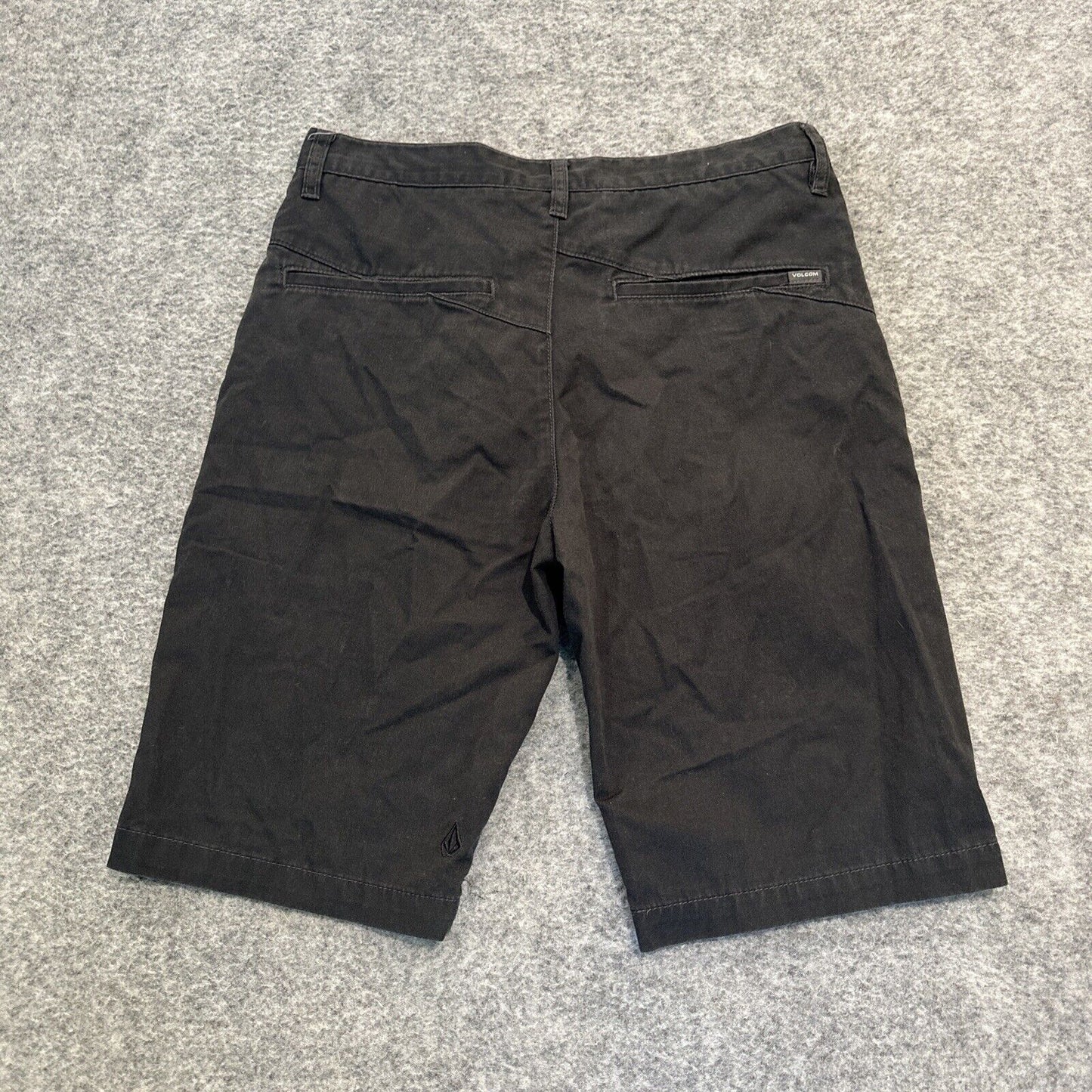 Volcom Men's Chino Shorts Size 30 Black Dark Wash Shorts