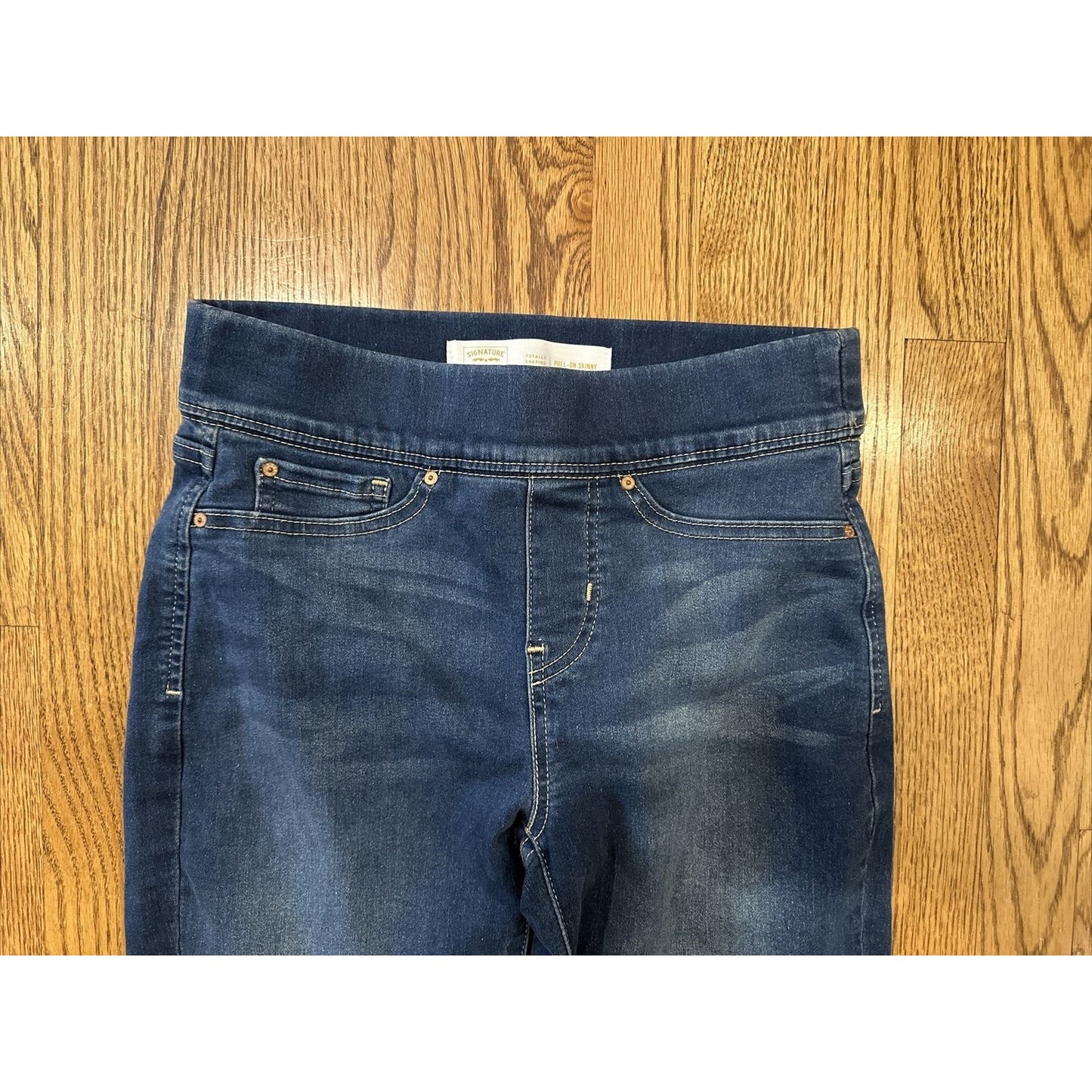 Signature by Levi Strauss Shaping Pull-On Skinny Blue Denim Jeans Size 4M