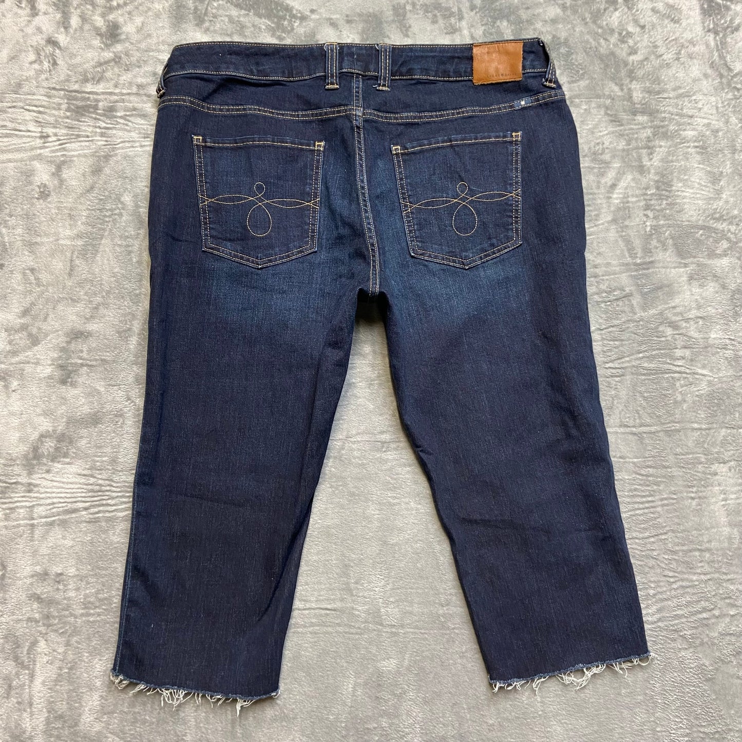 Lucky Brand Ginger Skinny Jeans Women's Size 14W Blue Denim Medium Wash Cropped