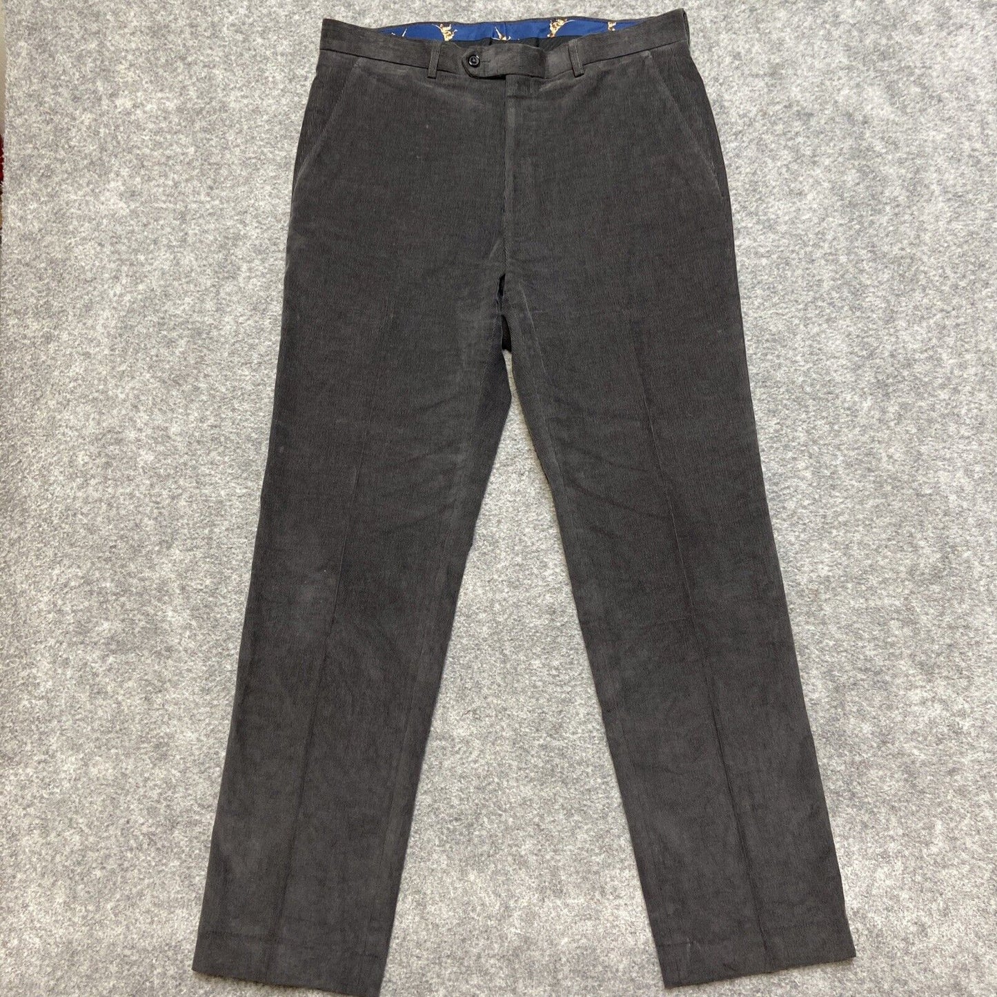 Lauren Ralph Lauren Corduroy Dress Pants Men's Size 34x32 Dark Gray Formal Pants