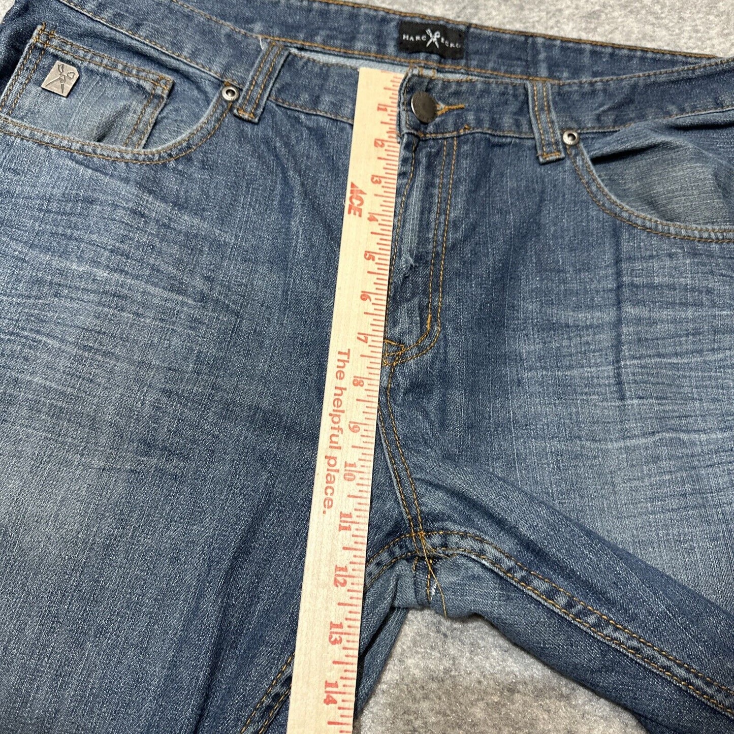 Marc Ecko Men's Straight Jeans Size 38x30 Blue Medium Wash Denim