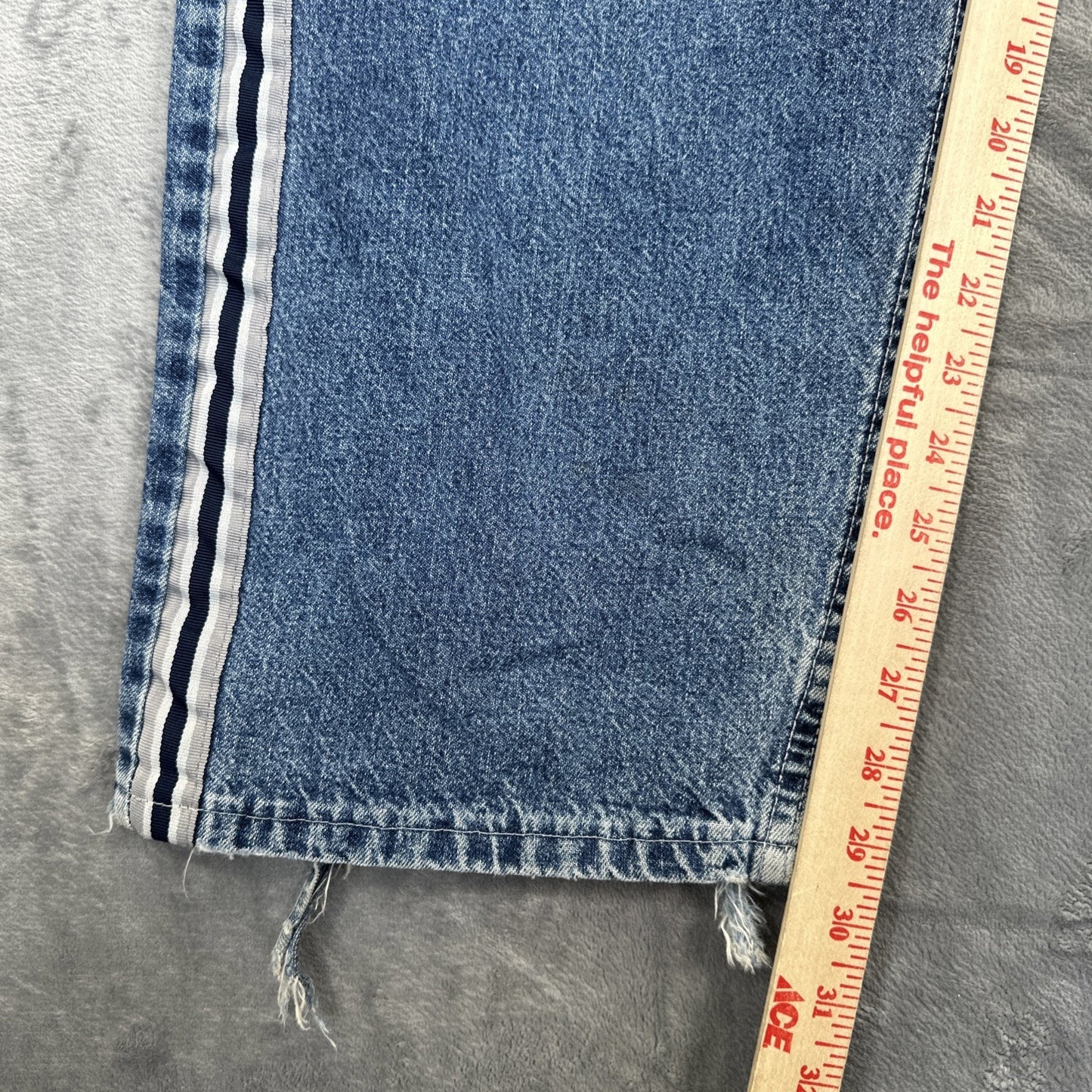 Vintage Wrangler Hero Stripe Sides Carpenter Jeans Mens 33x32 Blue