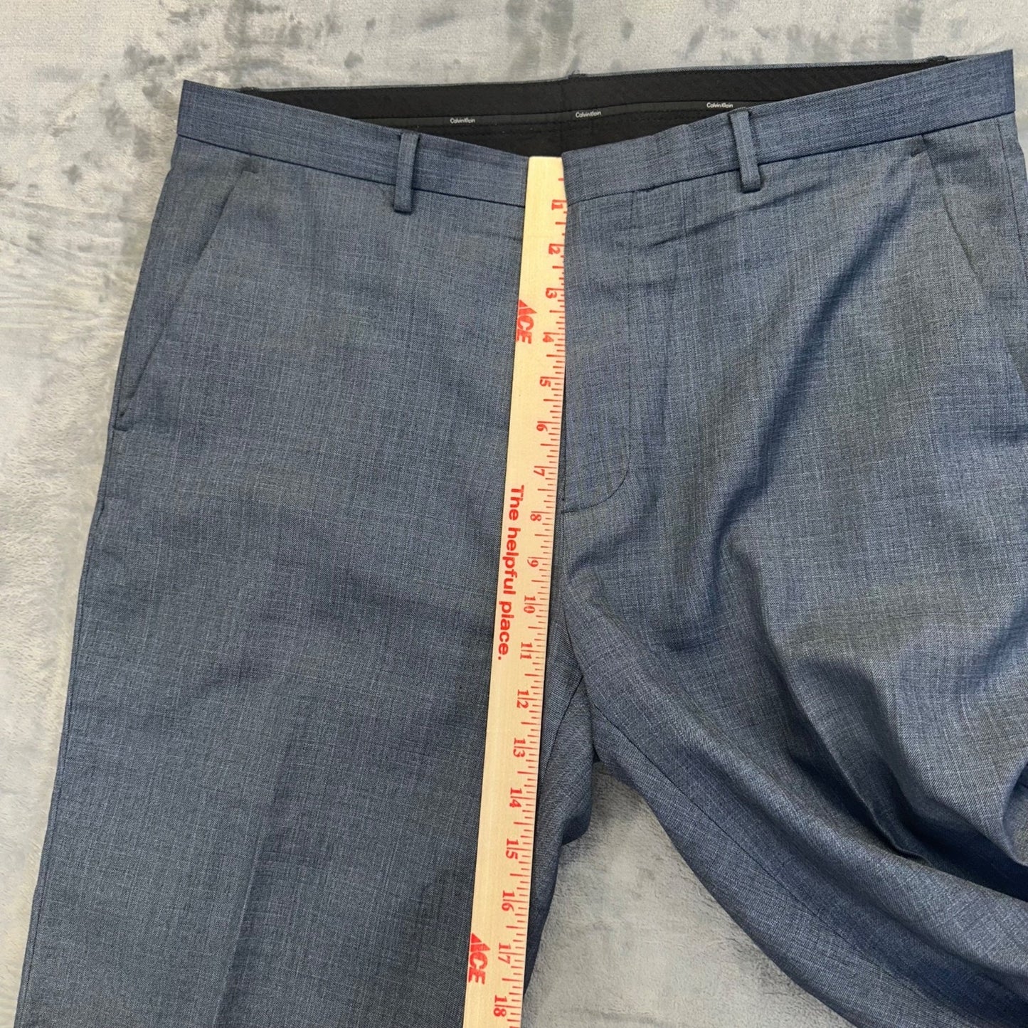 Calvin Klein Men's Dress Pants Straight 36x32 Blue
