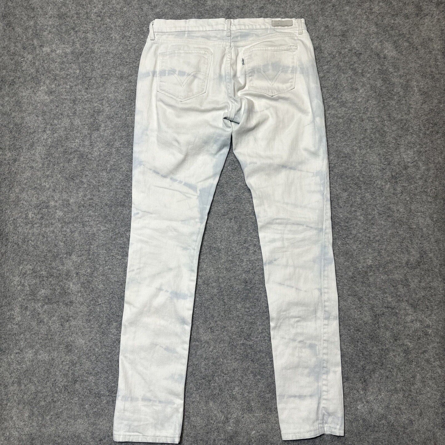 Levi's 421 Women's Skinny Jeans Size 29 White Acid Wash