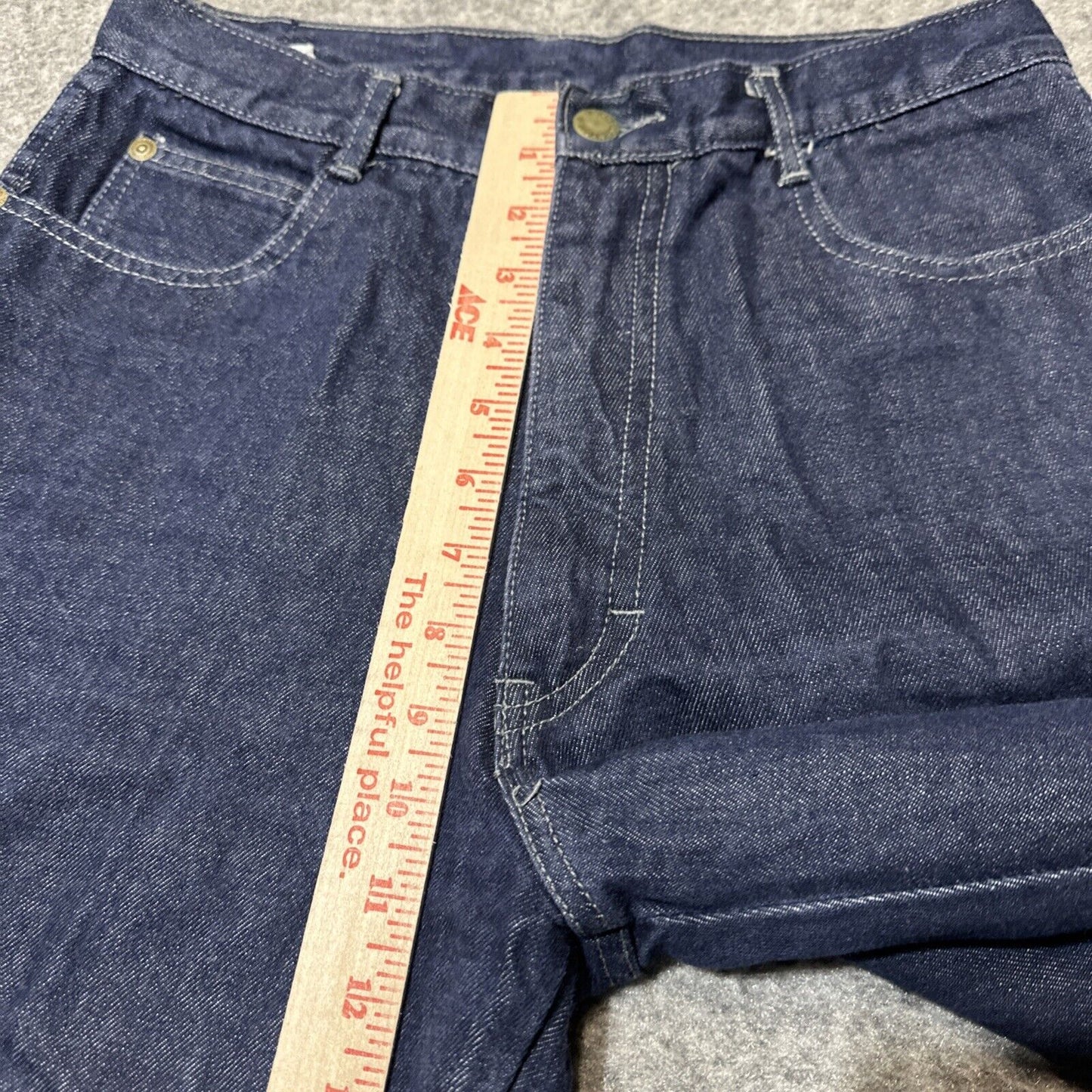 Vintage Pentimento Wide Leg Cuffed Jeans Womens Sz 11 Blue Dark Wash Retro Denim