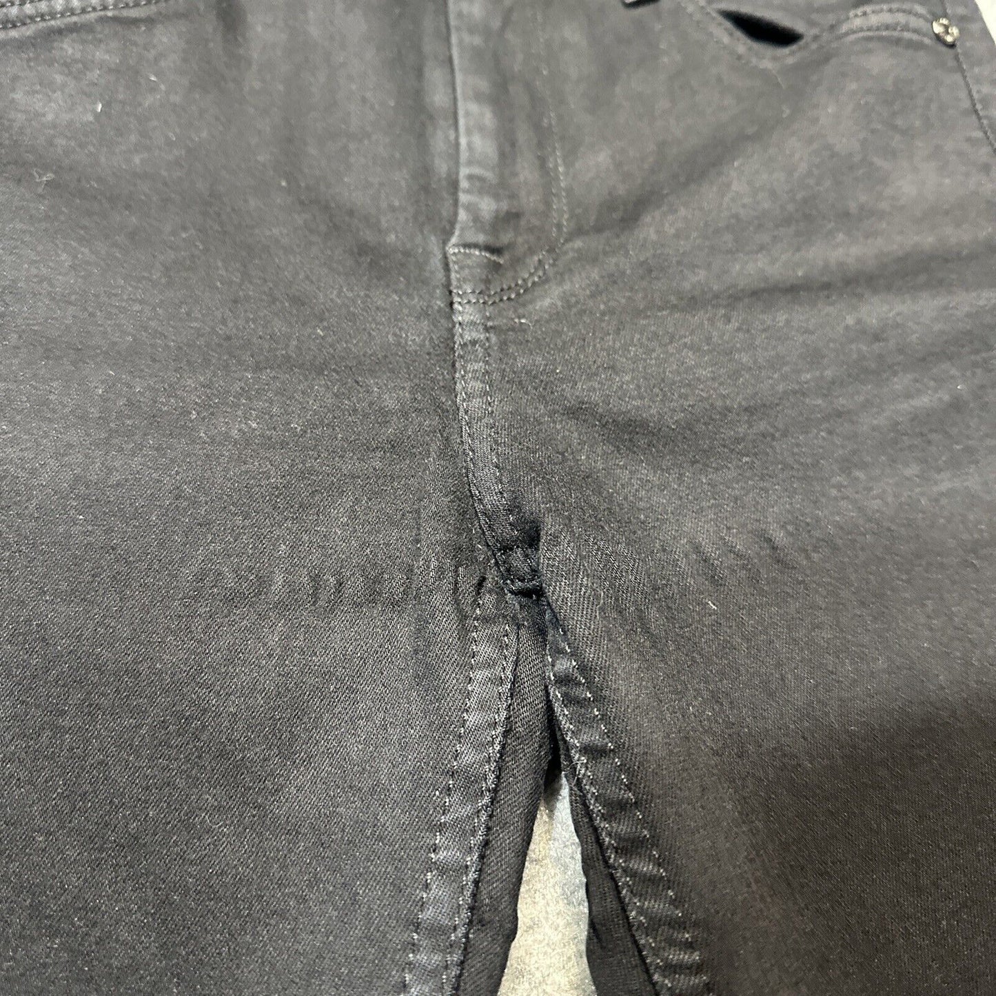 7 For All Mankind The High Waist Women's Skinny Jeans Size 27 Black Dark Wash