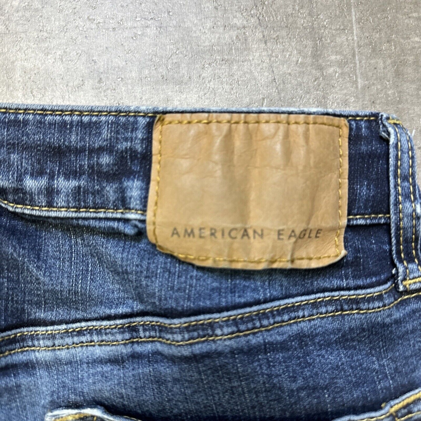 American Eagle Mens Next Level Stretch Slim Jeans Size 28x32 Dark Blue Denim
