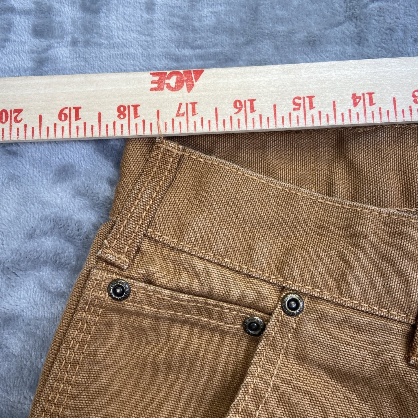 New Stanley Duck Canvas Carpenter Pants Men's Size 38x30 Tan Brown