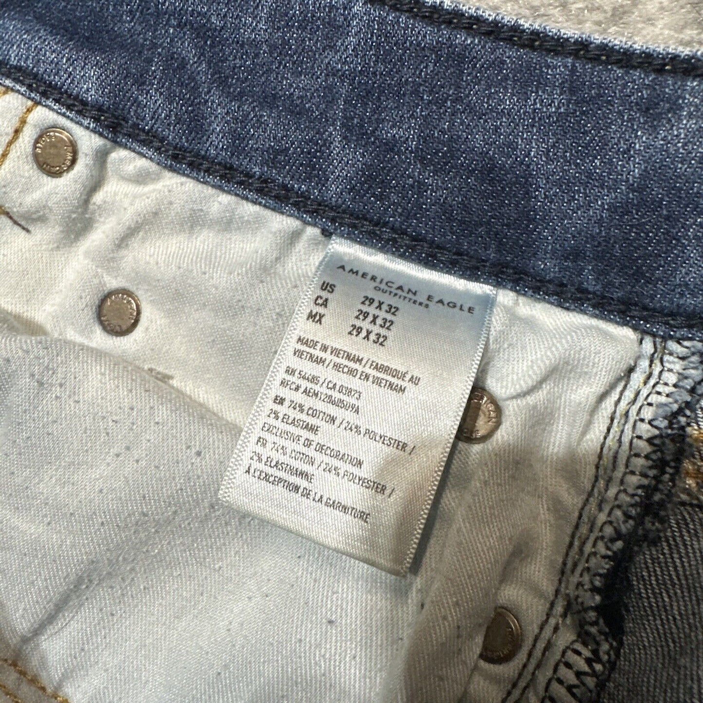 American Eagle Airflex + Men's Original Straight Jeans Size 29x32 Blue Denim
