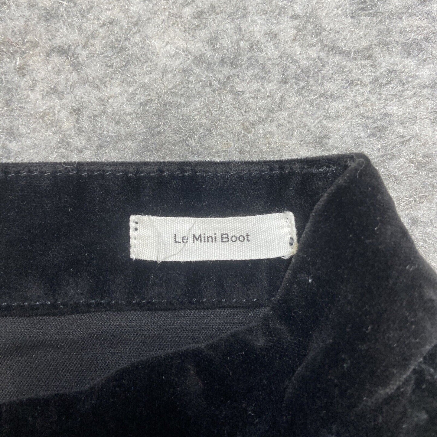 Frame Denim Le Mini Boot Velvet Jeans Women's Size 25 Black Pants