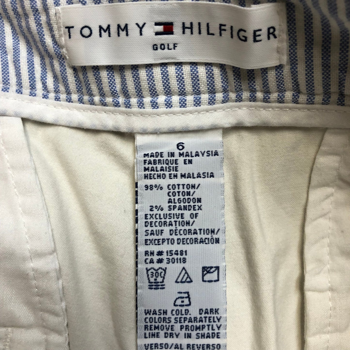 Tommy Hilfiger Golf Bermuda Shorts Women's Size 6 White