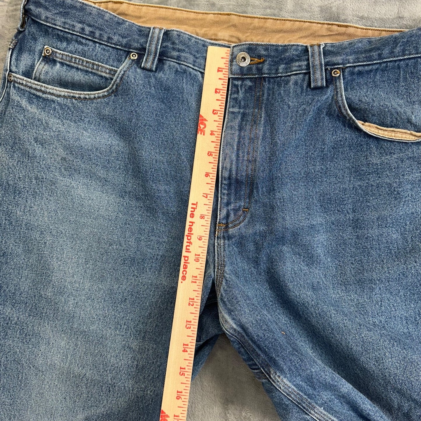 Duluth Men's Straight Leg Jeans Size 42x30 Blue Light Wash