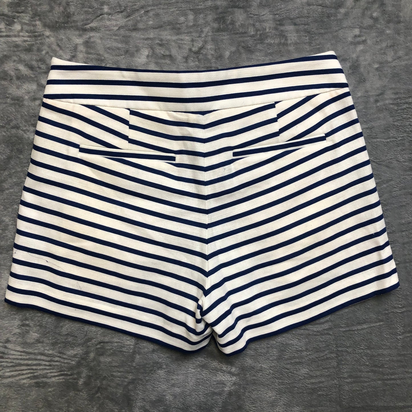 New J.Crew Linen Shorts Women's Size 0 Pinstripe Blue White