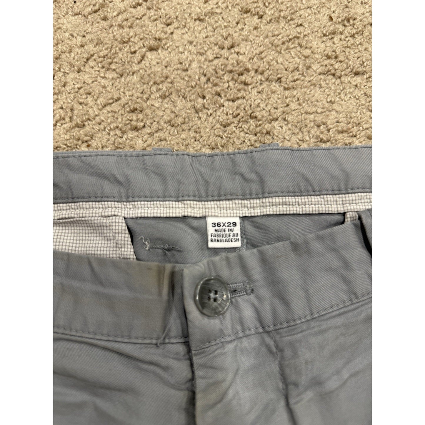 Calvin Klein Men's Slim Fit Stretch Chinos Size 36x29 Gray