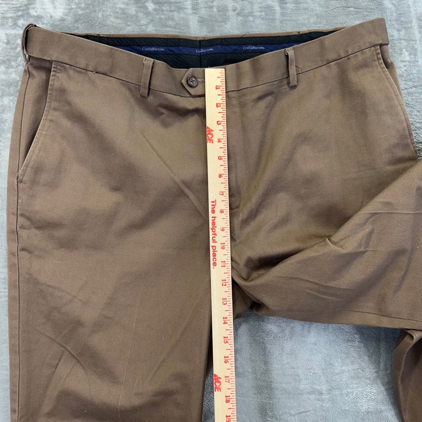 Croft & Barrow Men's Dress Pants Size 40x32 Brown
