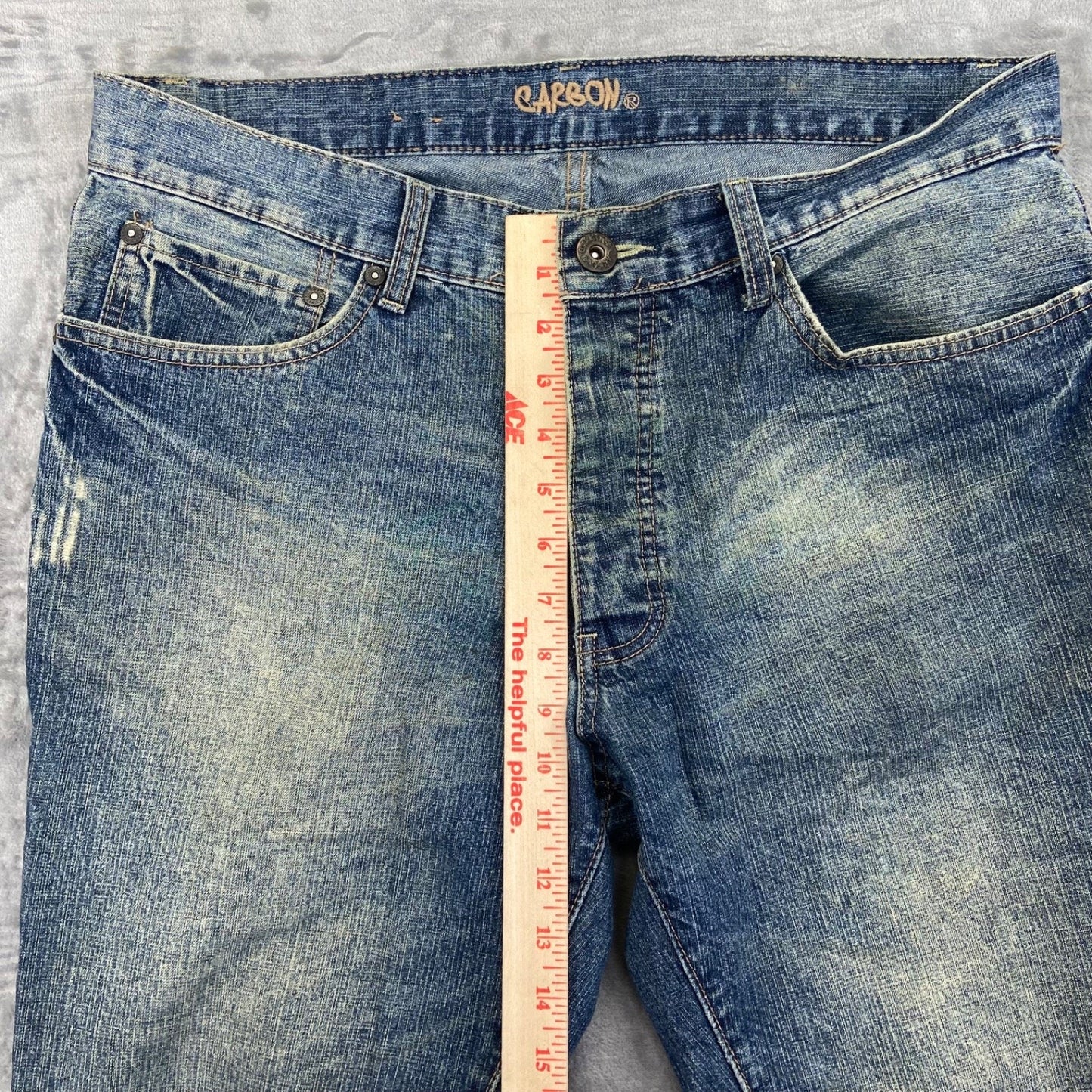 Carbon Men's Straight Leg Jeans Blue Denim Size 30/30 #534424