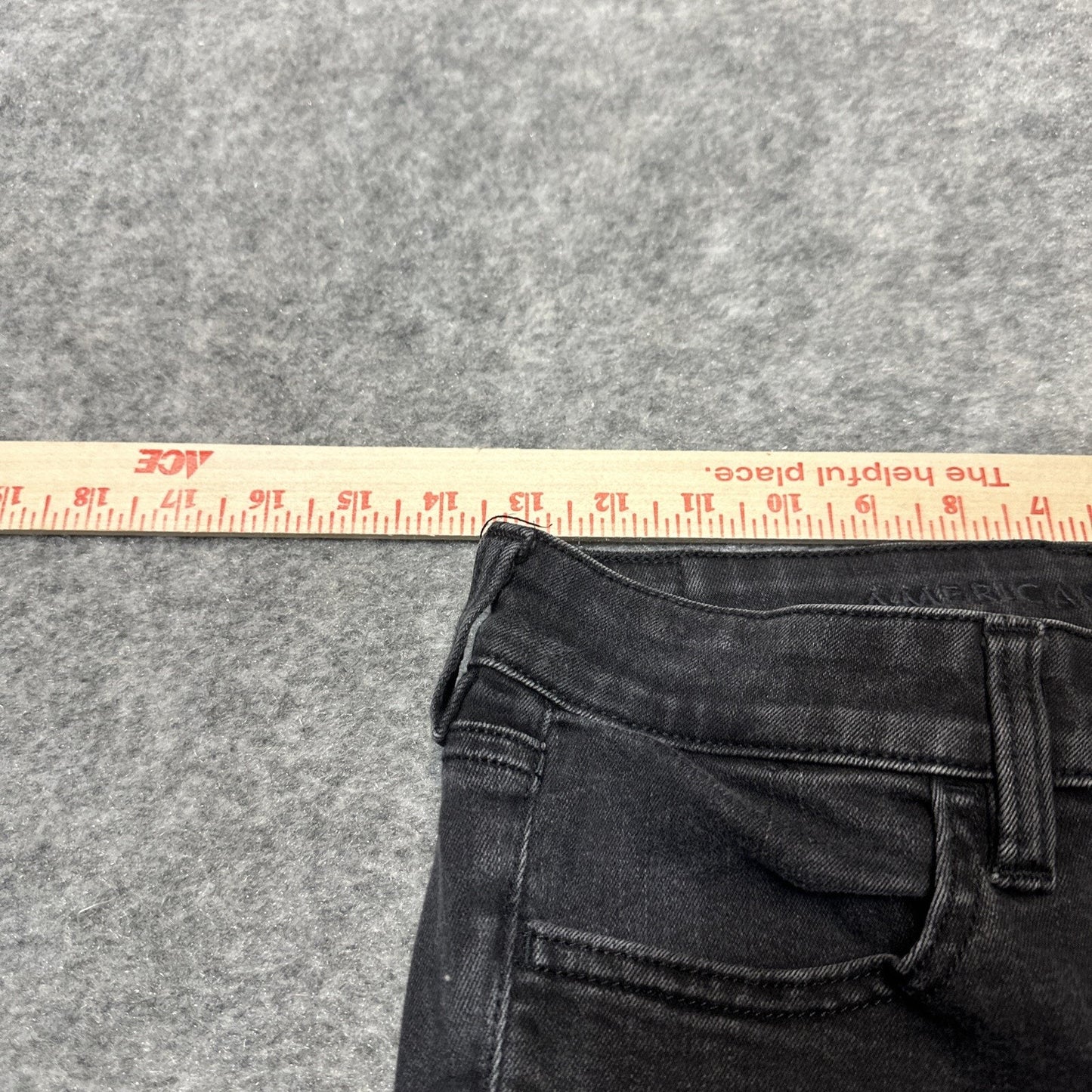 American Eagle Next Level Stretch Women's Distressed Jegging Size 4L Long Black