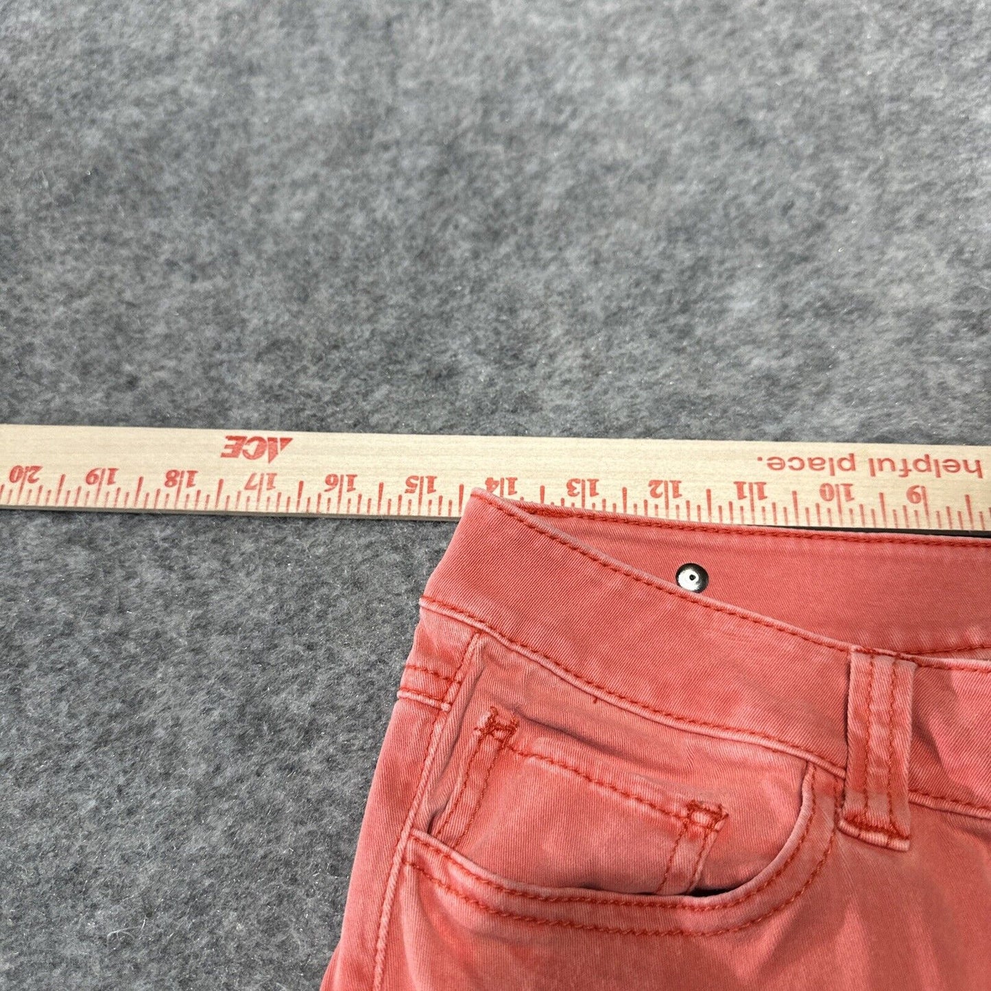 CAbi Women's Skinny Jeans Size 4 Red Peach Light Wash Denim