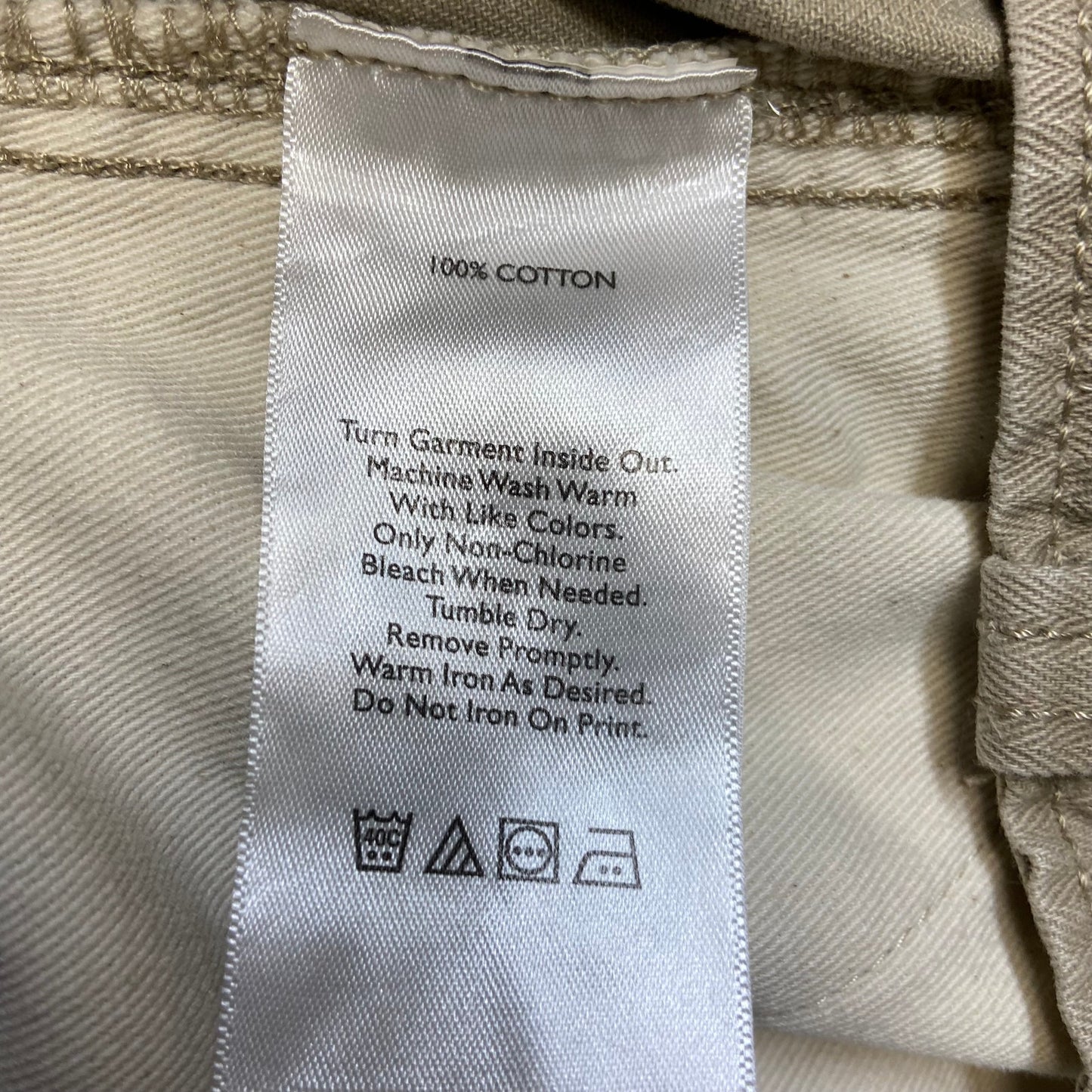 Eddie Bauer Cotton Cargo Shorts Men's Size 32 Beige