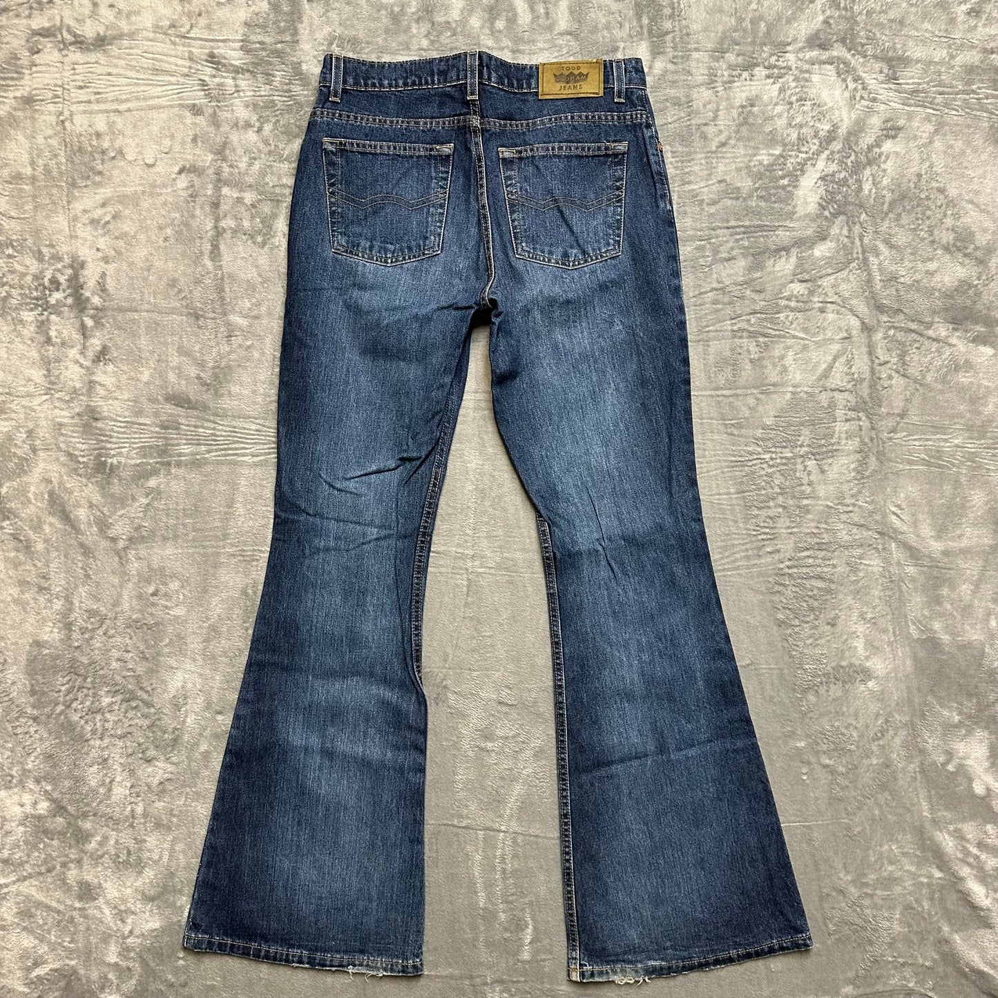 Todd Oldham Jeans Wide-Leg Women's Jeans Size 7 Blue Denim