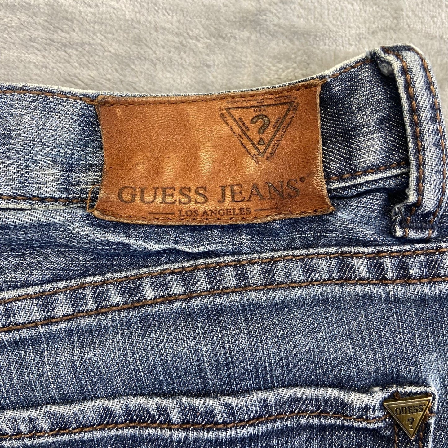 Guess Women's Skinny Jeans Size 18 Blue Dark Wash