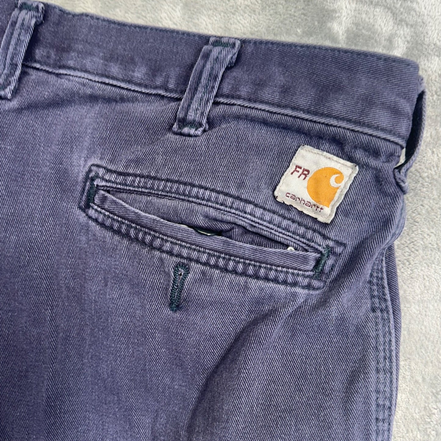 Carhartt FR Men's Straight Pants 36x30 Dark Blue Work Pants Flame Resistant