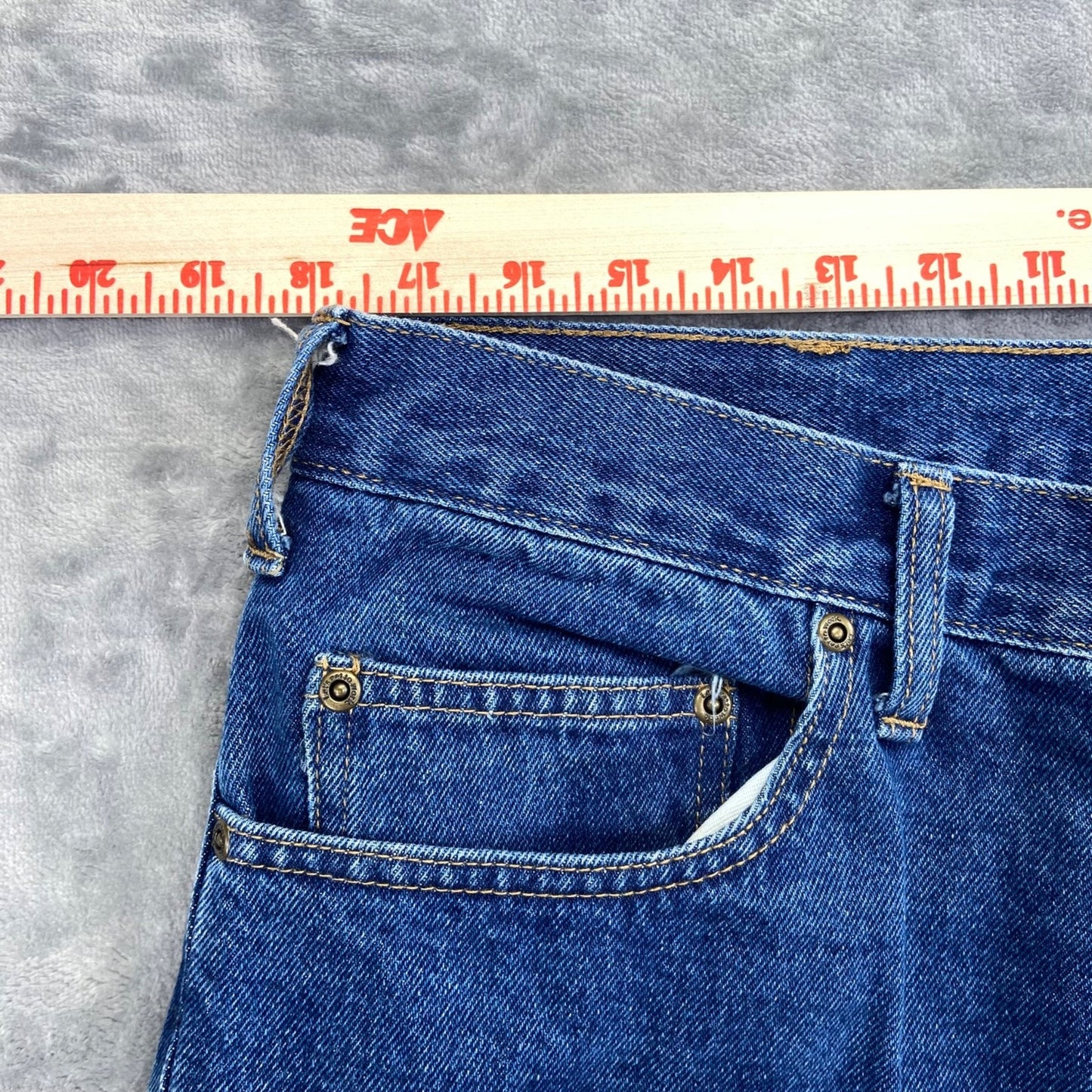 Berne Men's Straight Jeans Size 38x29 Blue Denim