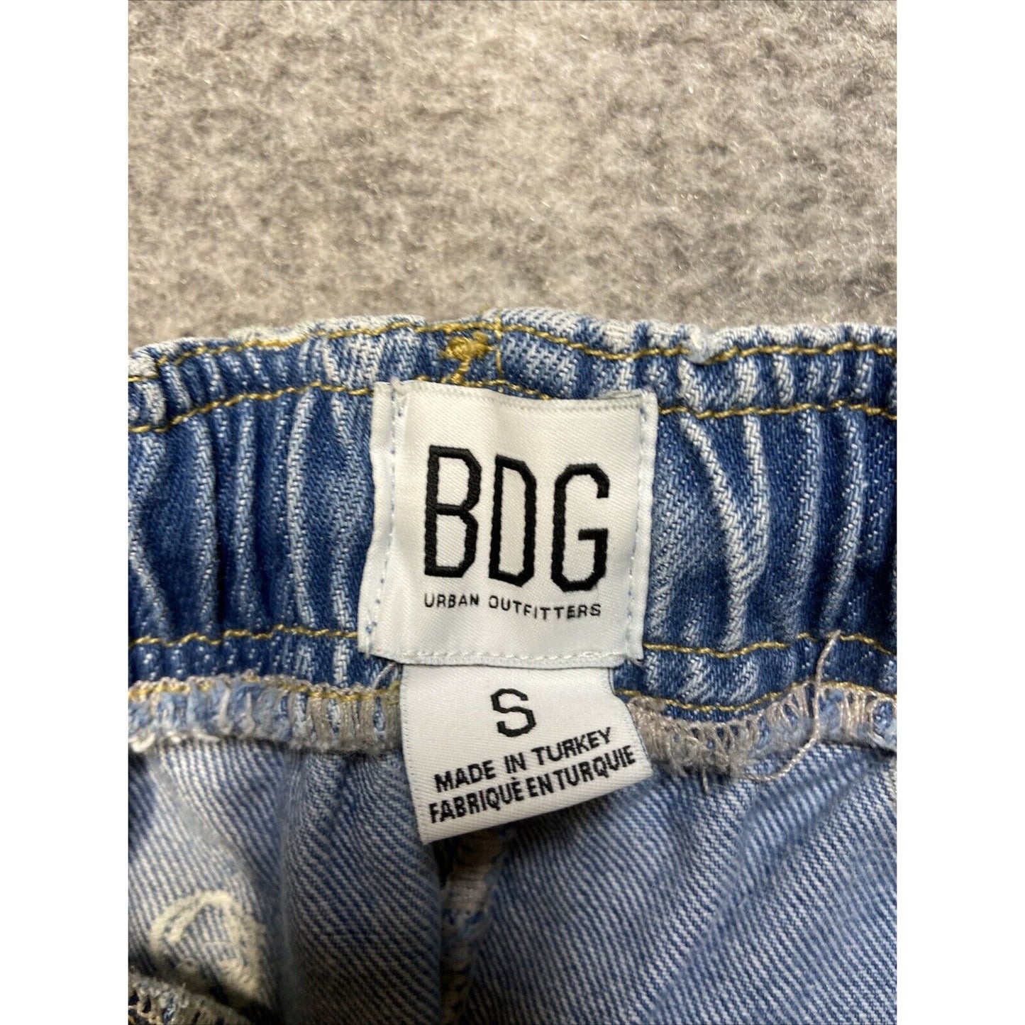 BDG Urban Outfitters Elastic Waist Pull On Straight Jeans Women's Size S Blue