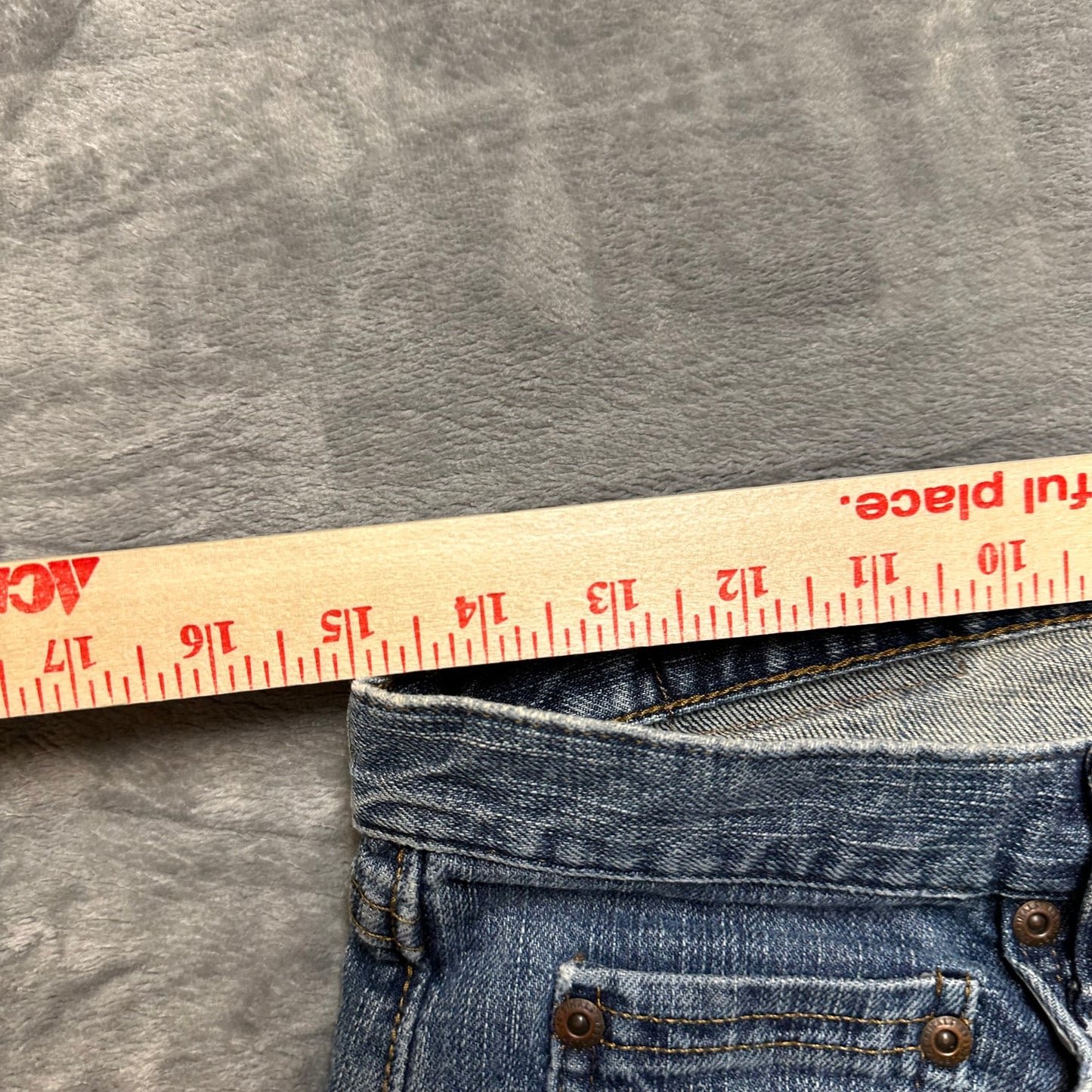 Lot of 3 Work Jeans Mens Size 30x30 Levi’s American Eagle Wrangler Blue Denim