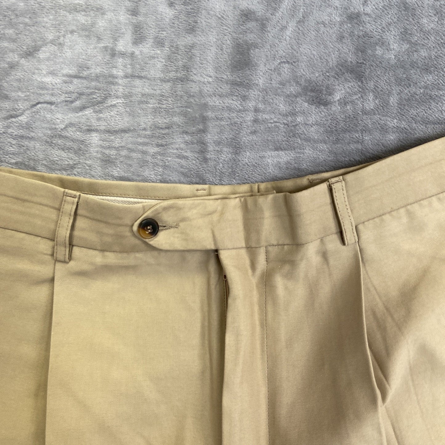 New La Zetagi Pleated Chino Pants Men's Size 38 Beige