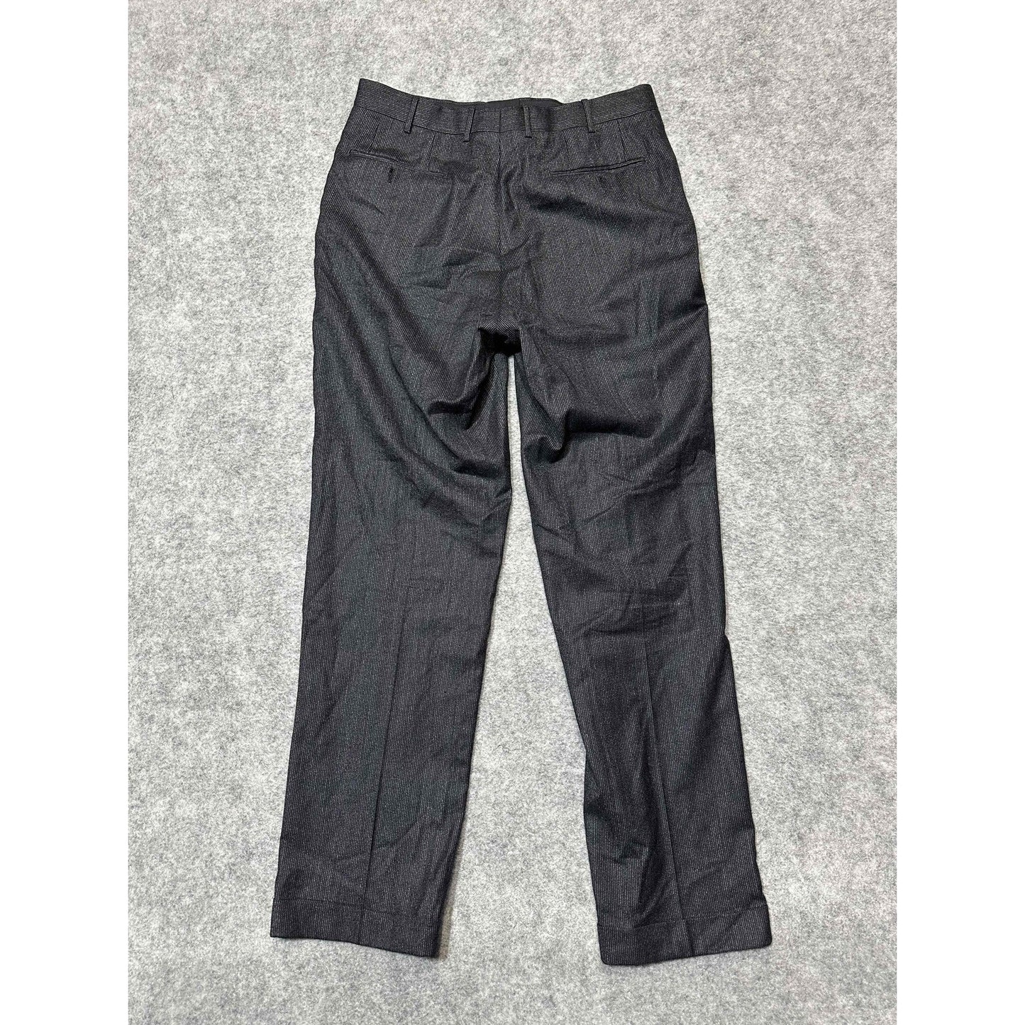 Corneliani Men's Dress Pants Size L Large Black Dark Wash Pants
