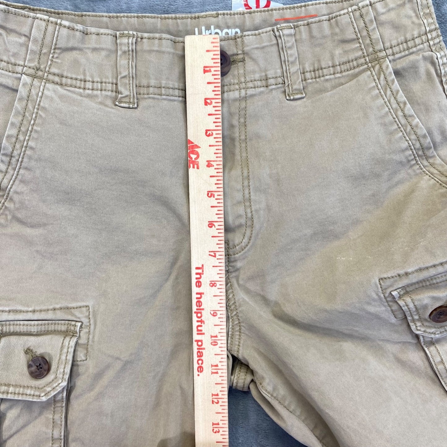 Urban Pipeline Men's Superflex Cargo Shorts Size 31 Beige Khaki