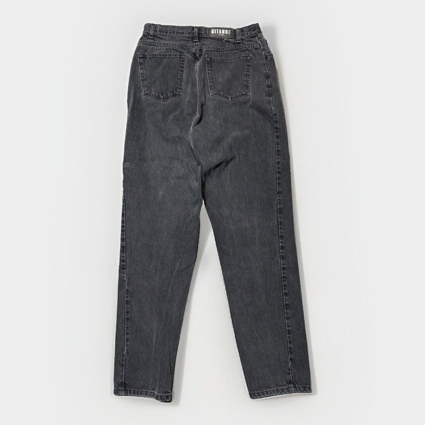 Vintage Gitano Jeans Relaxed Straight Jeans Women's Size 14 Long Black Denim