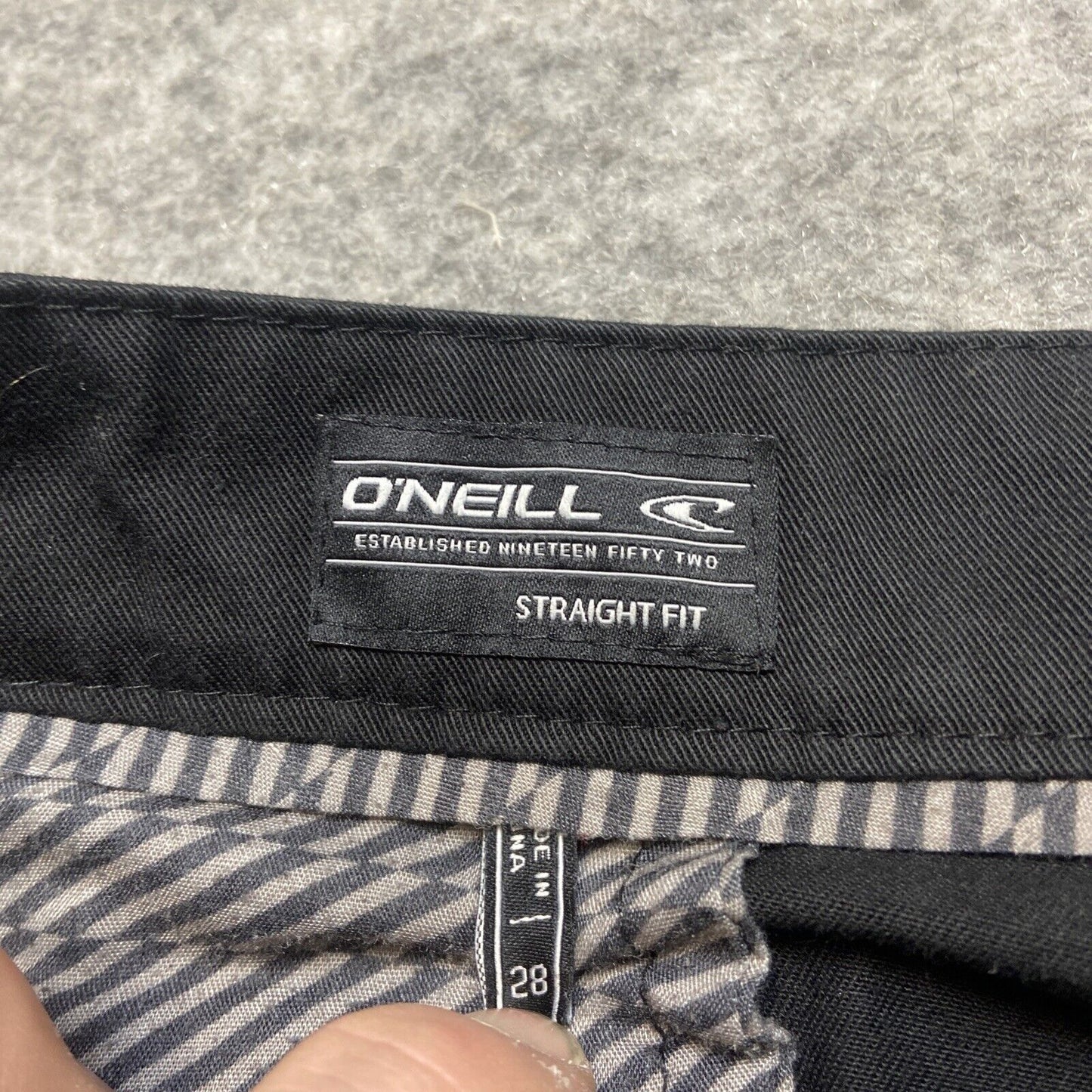 O'Neil Straight Fit Chino Pants Men's Size 28 Black Casual Pants