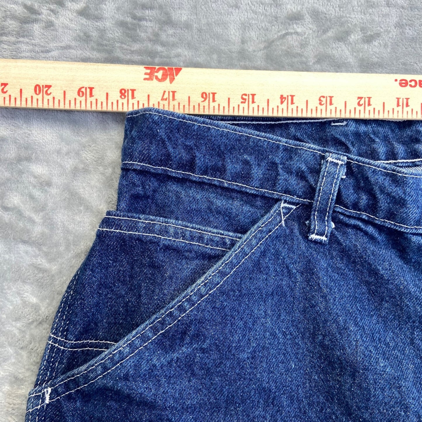 Union Line Men's Carpenter Jeans 36x30 Blue Denim