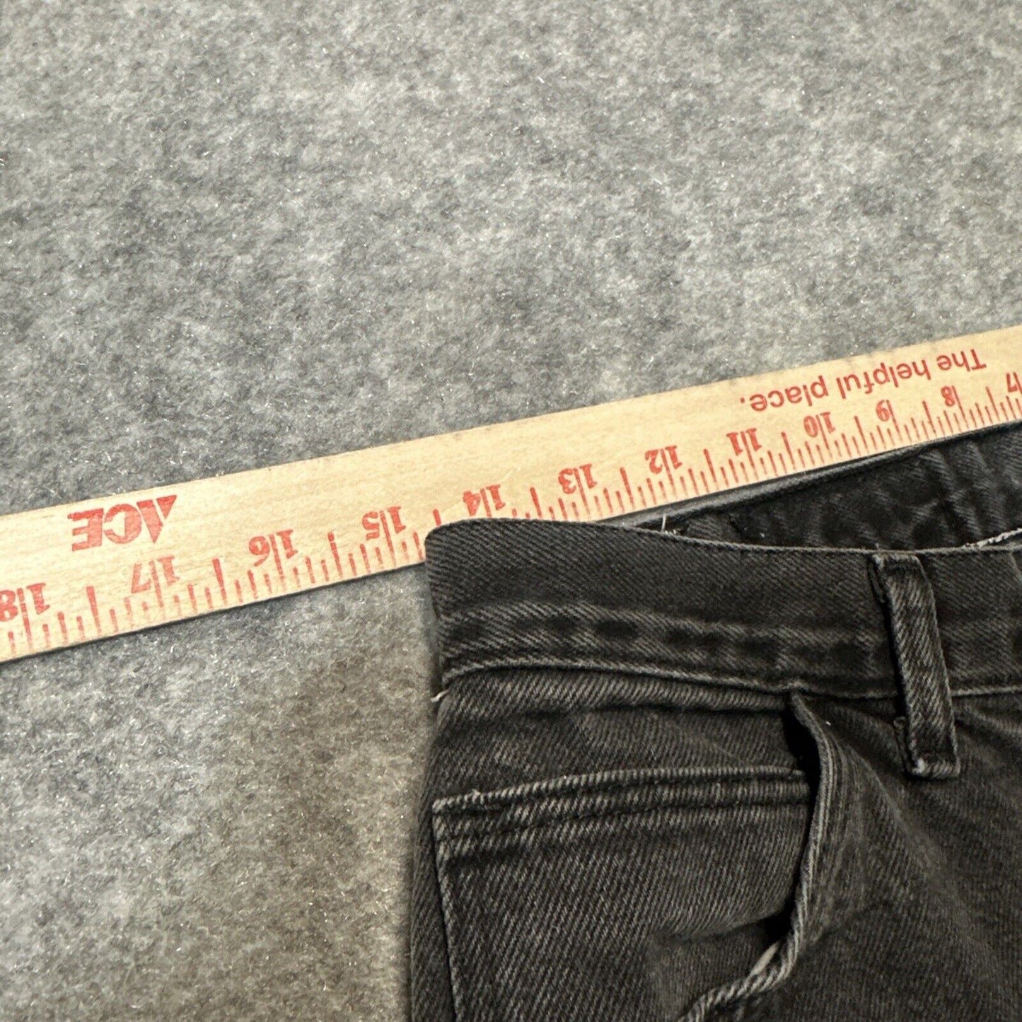 Vintage Gitano Jeans Relaxed Straight Jeans Women's Size 14 Long Black Denim