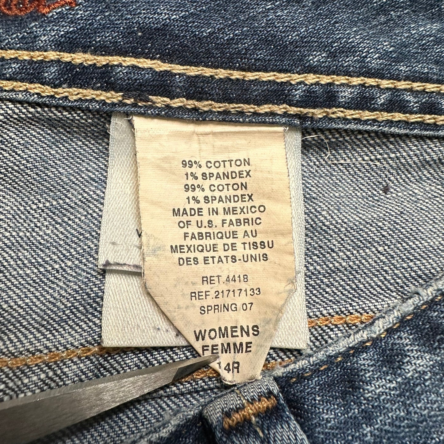 Vintage Eddie Bauer Bootcut Jeans Women’s Size 14R Dark Blue Denim