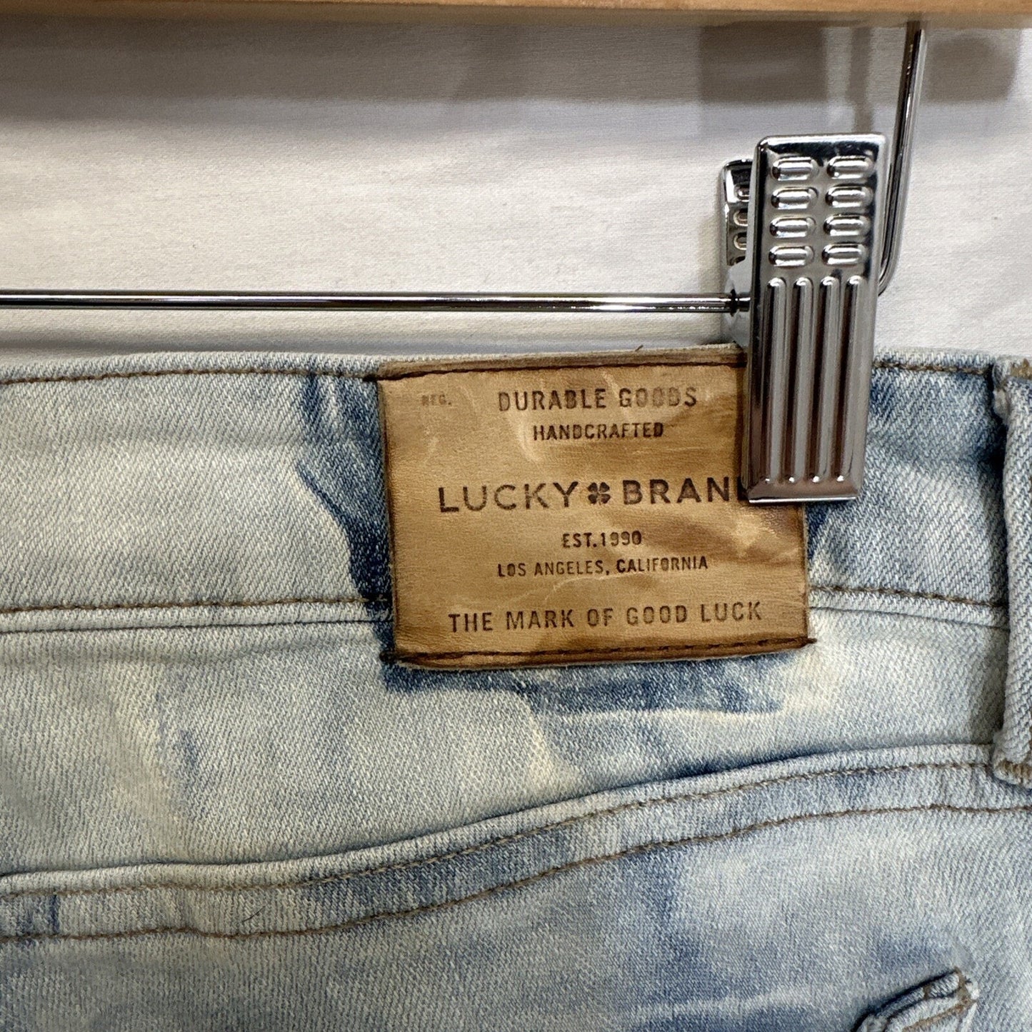 Lucky Brand Jeans Womens 6/28 Ava Skinny Mid Rise Light Wash Stretch Blue Denim