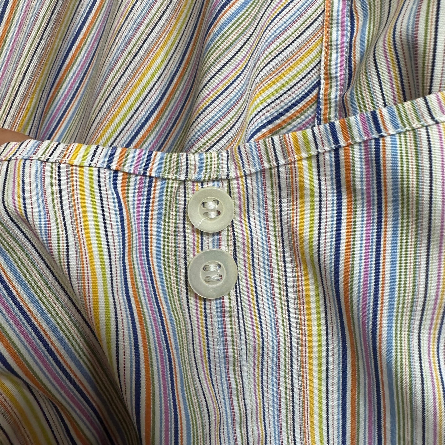 New Ermenegildo Zegna Striped Dress Shirt Men's Size L Multicolor