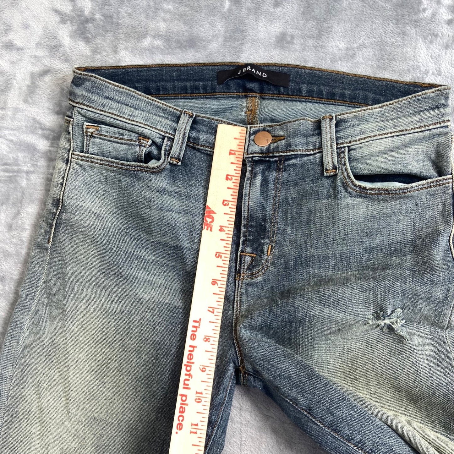J Brand Women's Skinny Jeans Size 27 Blue Distressed