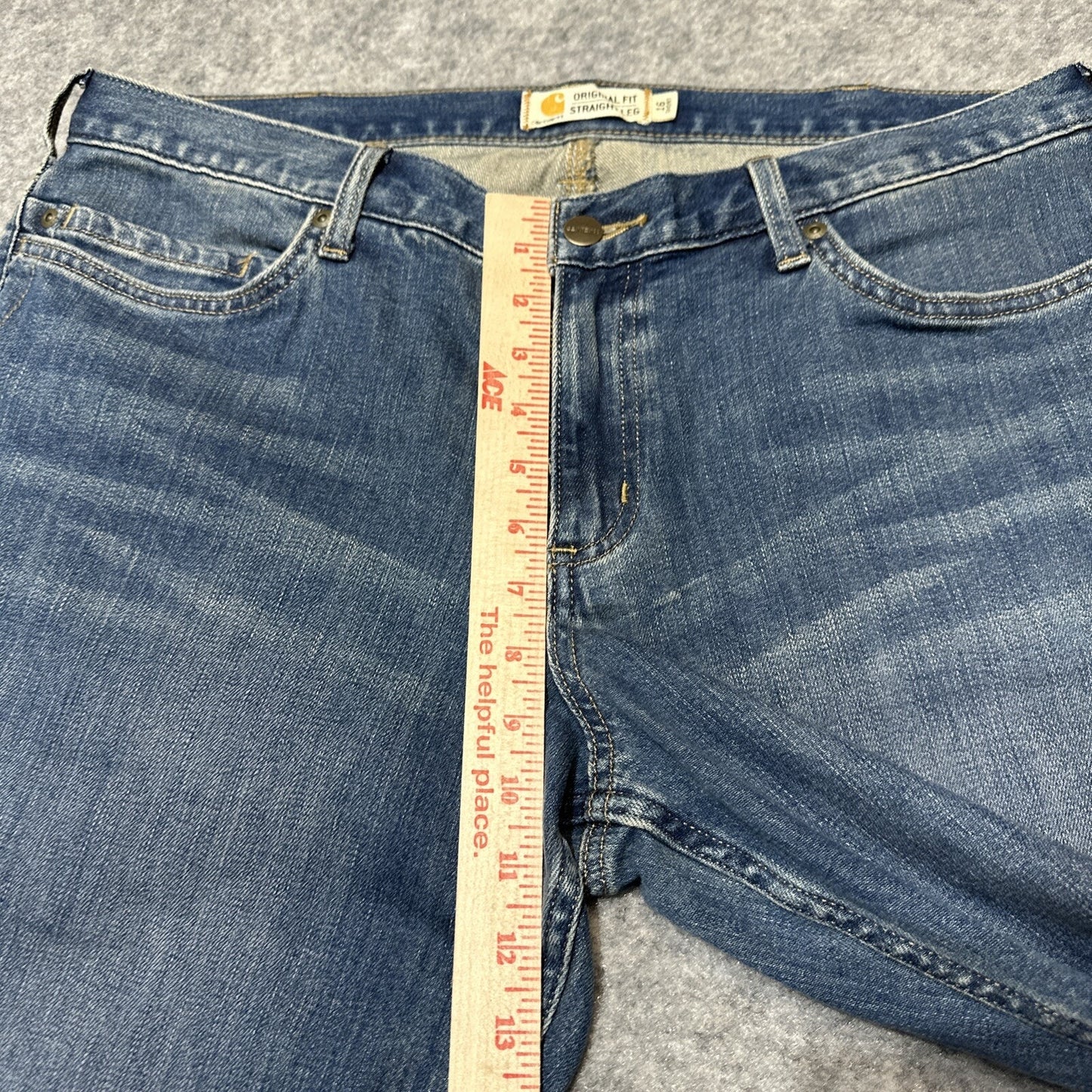 Carhartt Women's Rugged Flex Original Fit Straight Leg Jeans Size 16S Blue Denim