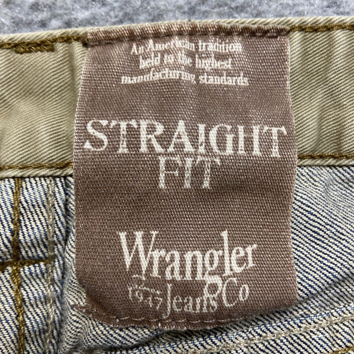 Wrangler Vintage Straight Fit Jeans Men’s Size 32x31 Dark Blue Denim