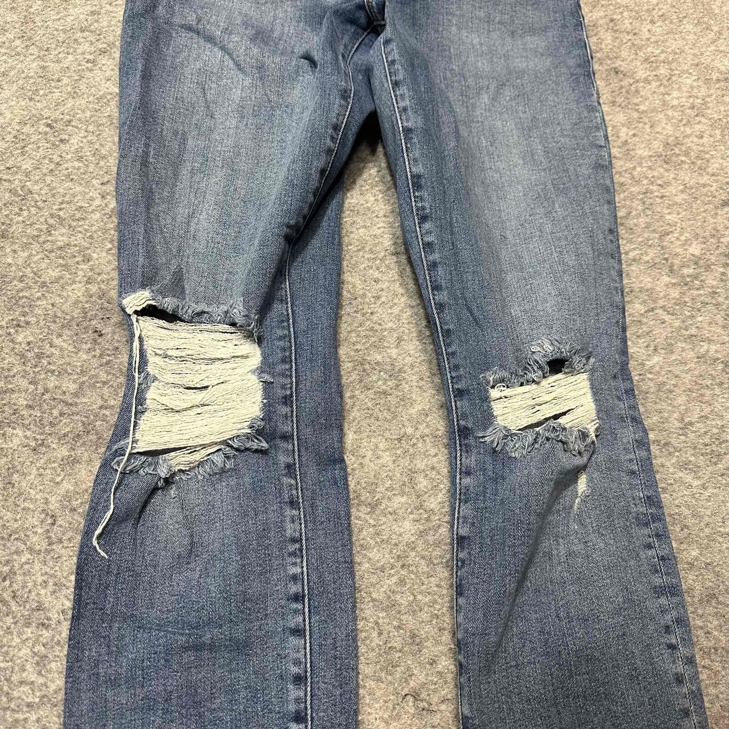 Good American Women's Distressed Skinny Jeans Size 0/25 Blue Denim