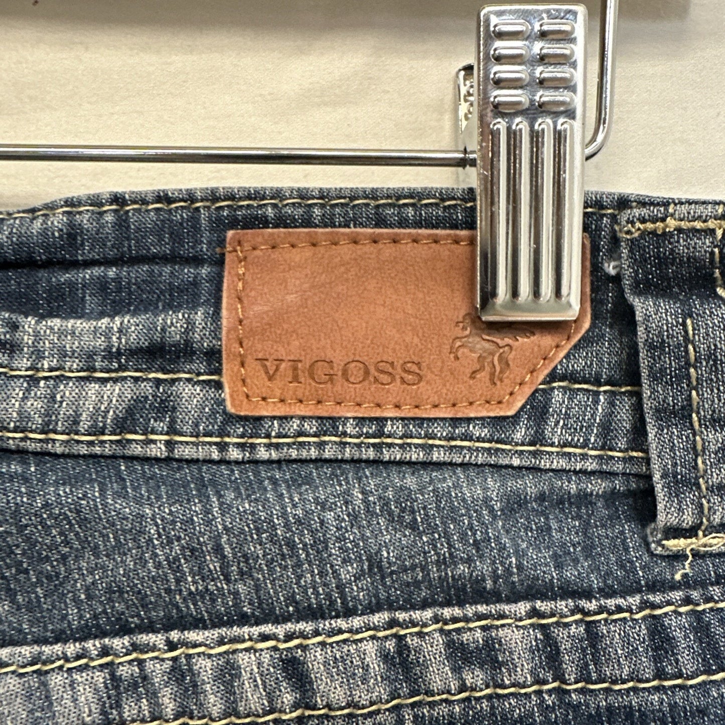 Vigoss Cuffed Capri Jeans Women’s Size 9 Blue Dark Wash Stretch Denim