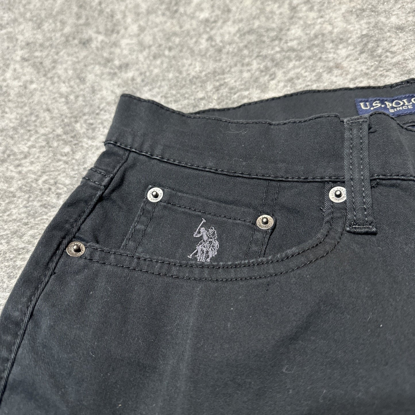 US POLO ASSN. Activate Stretch Men's Straight Jeans Size 29x30 Black Dark Denim