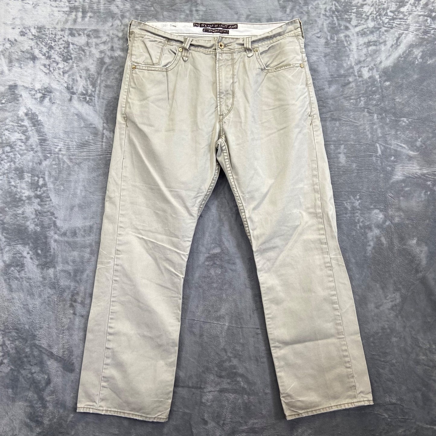 Vintage Levi's Relaxed Straight Men's Jeans 36x32 Beige 100% Cotton