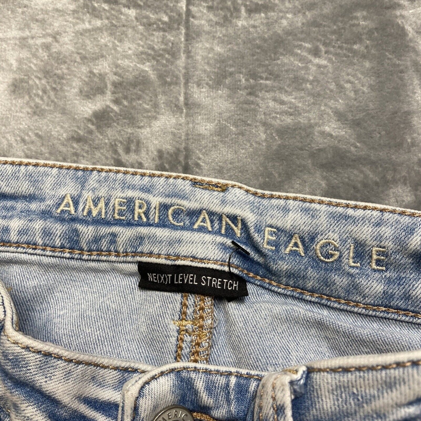 American Eagle Next Level Stretch Distressed Super Hi Rise Jegging Womens 2S