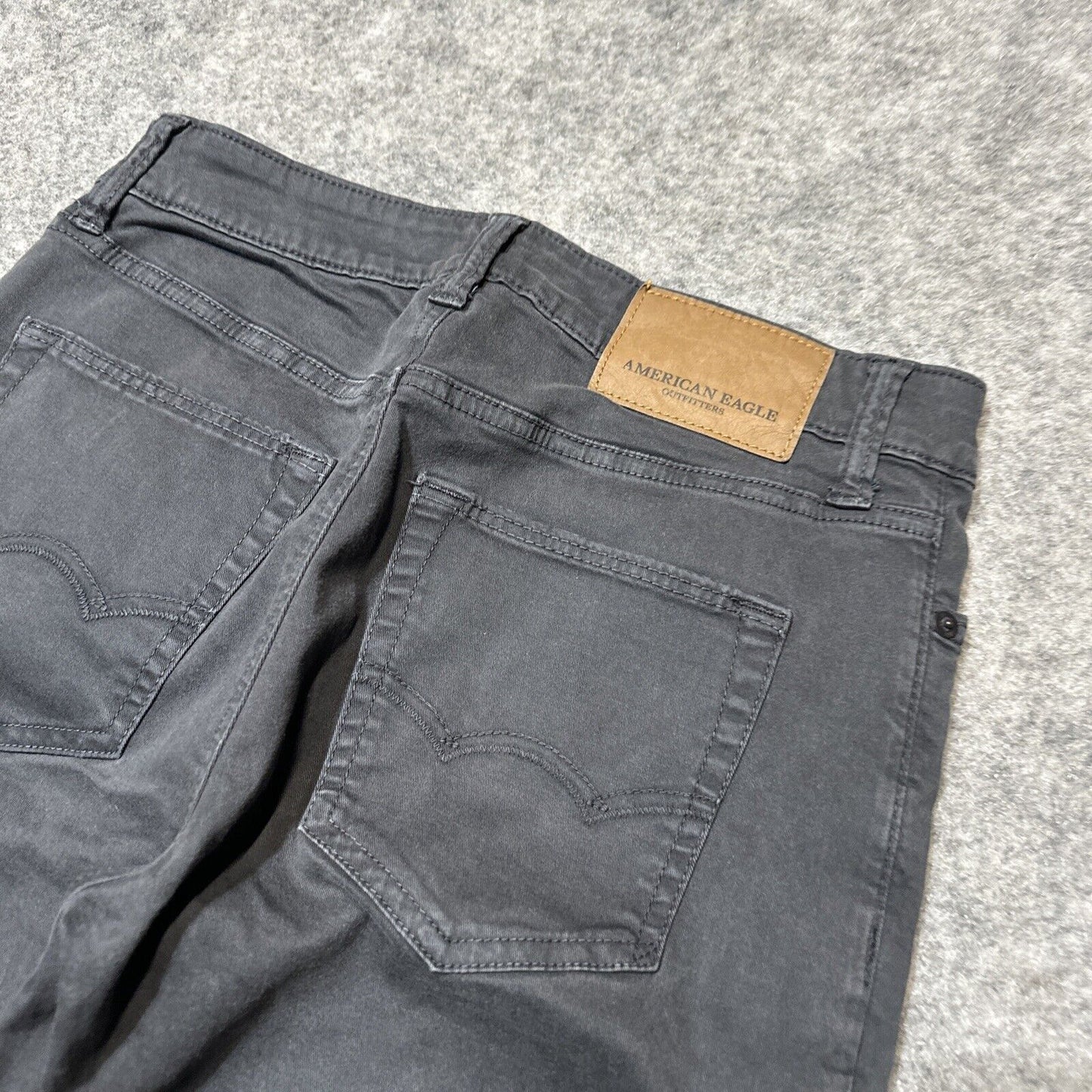 American Eagle Extreme Flex Men's Slim Straight Jeans Size 26x28 Dark Gray Denim