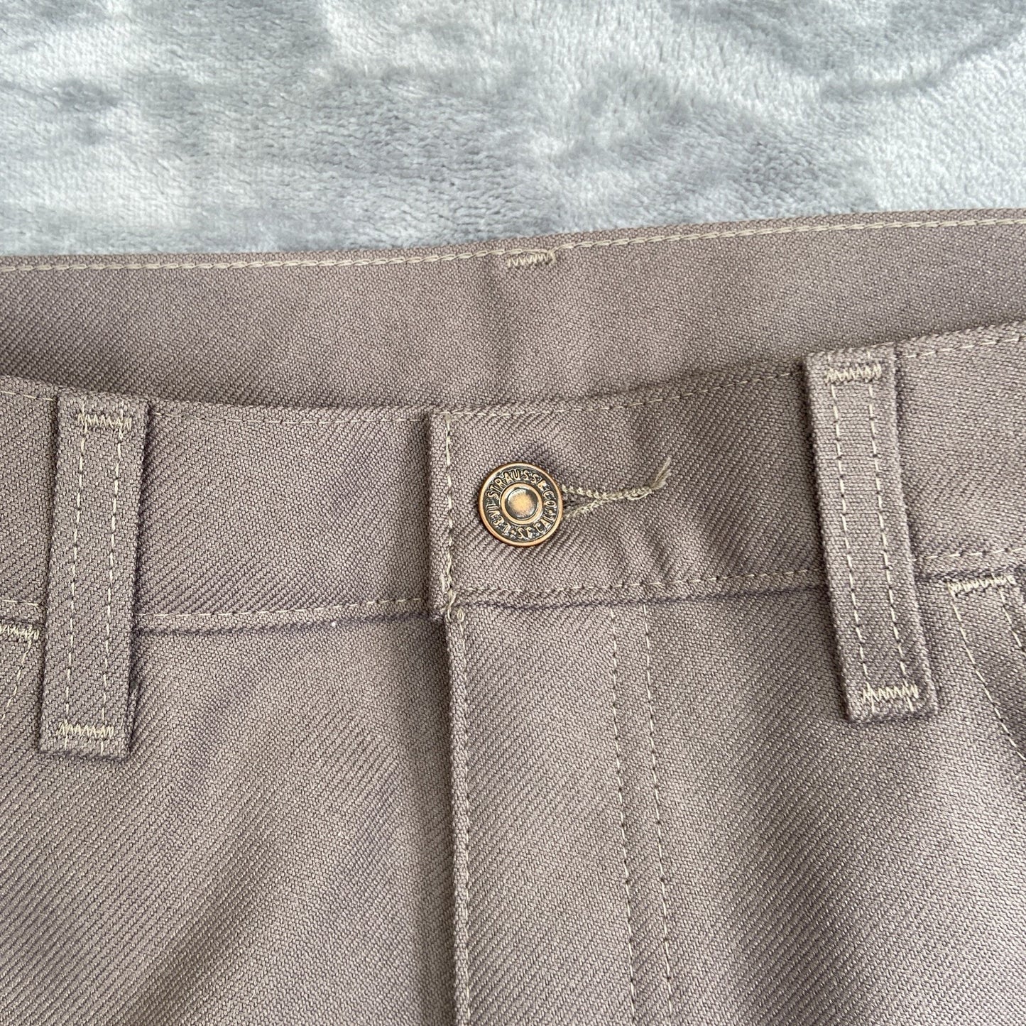 Vintage New Levi's Western Ranch Pants Men's 38x30 Taupe Brown Pants